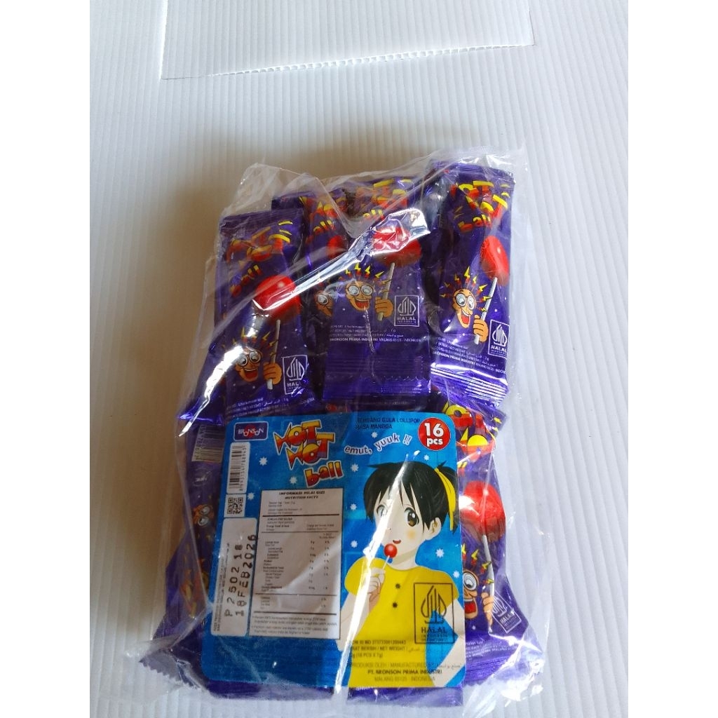 

[toko_alhanan] Permen hot hot ball isi 16pcs