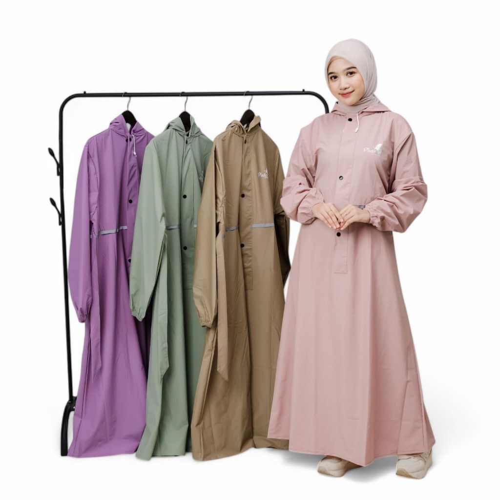 Jas Hujan Dewasa Mantel Gamis Syar'i Wanita Muslimah / Jas Hujan Gamis Muslimah