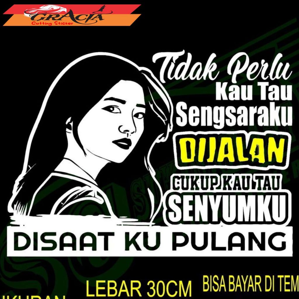 Stiker Kaca Truk Variasi Mobil Kata Kata Keren / Sticker Kata Kata Keren