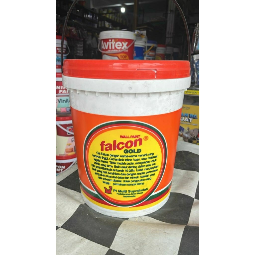 Falcon Gold Cat Tembok Warna Putih, Cat Tembok Falcon Gold Warna Putih