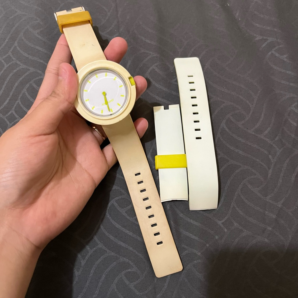 [PRELOVED] jam tangan Exsport wanita putih hijau