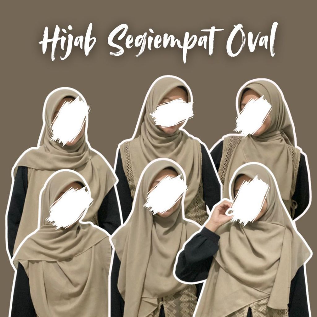 HIJAB SEGI EMPAT OVAL / KERUDUNG SEGIEMPAT / HIJAB SQUARE CURVE / MALAY / SYARI / JUMBO / JILBAB BAH