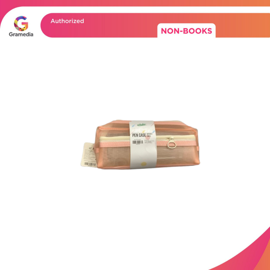 

Gramedia Kediri-estudee pencase square double layer pink