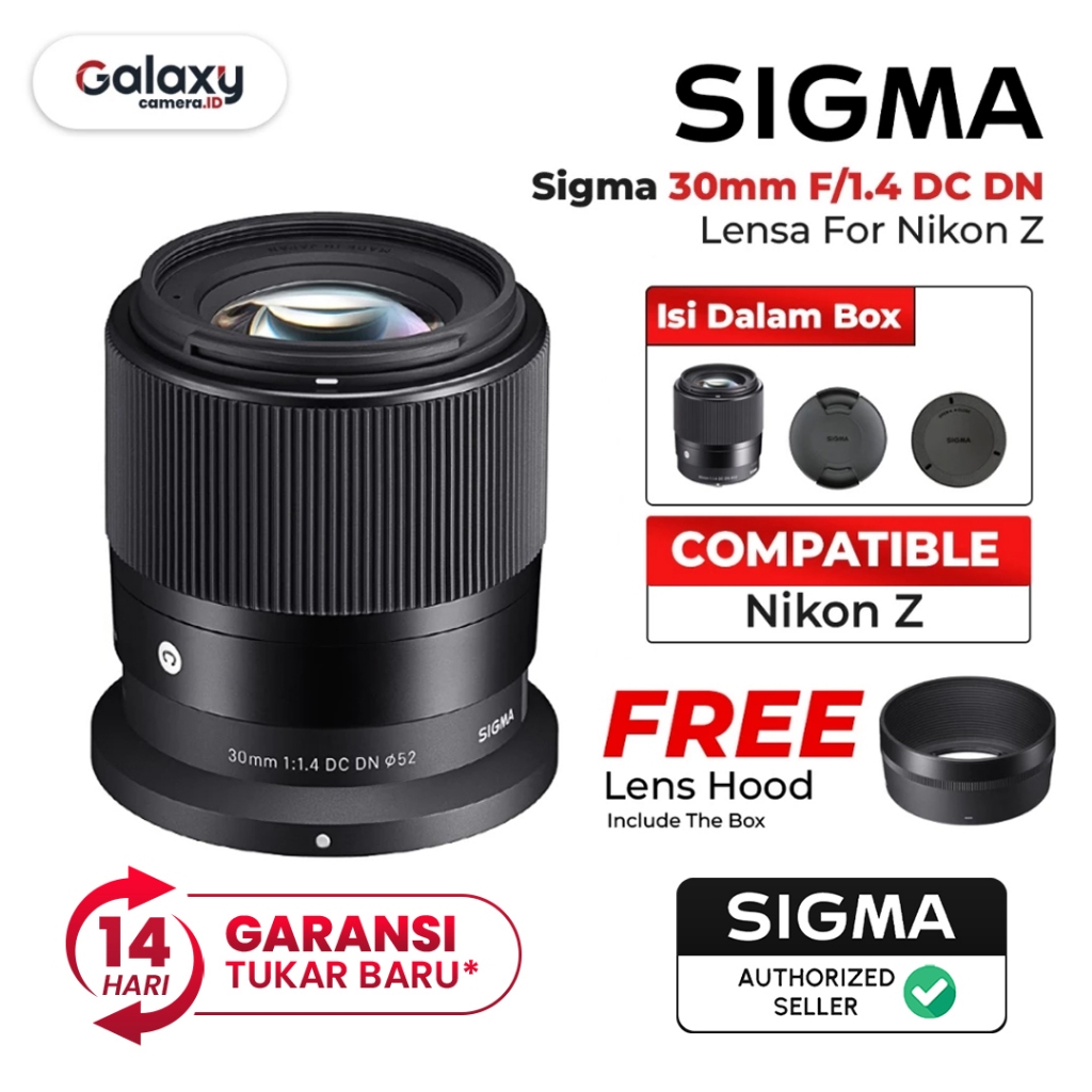 Sigma 30mm f/1.4 DC DN Contemporary APSC 30 mm f1.4 For Nikon Z Resmi