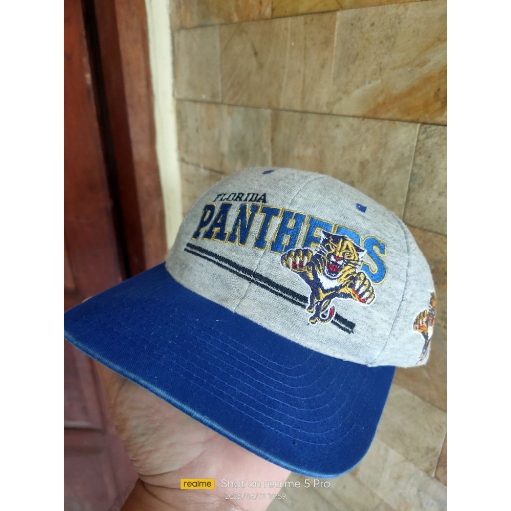 Topi Vintage NHL Florida Panthers original second fashion pria/wanita