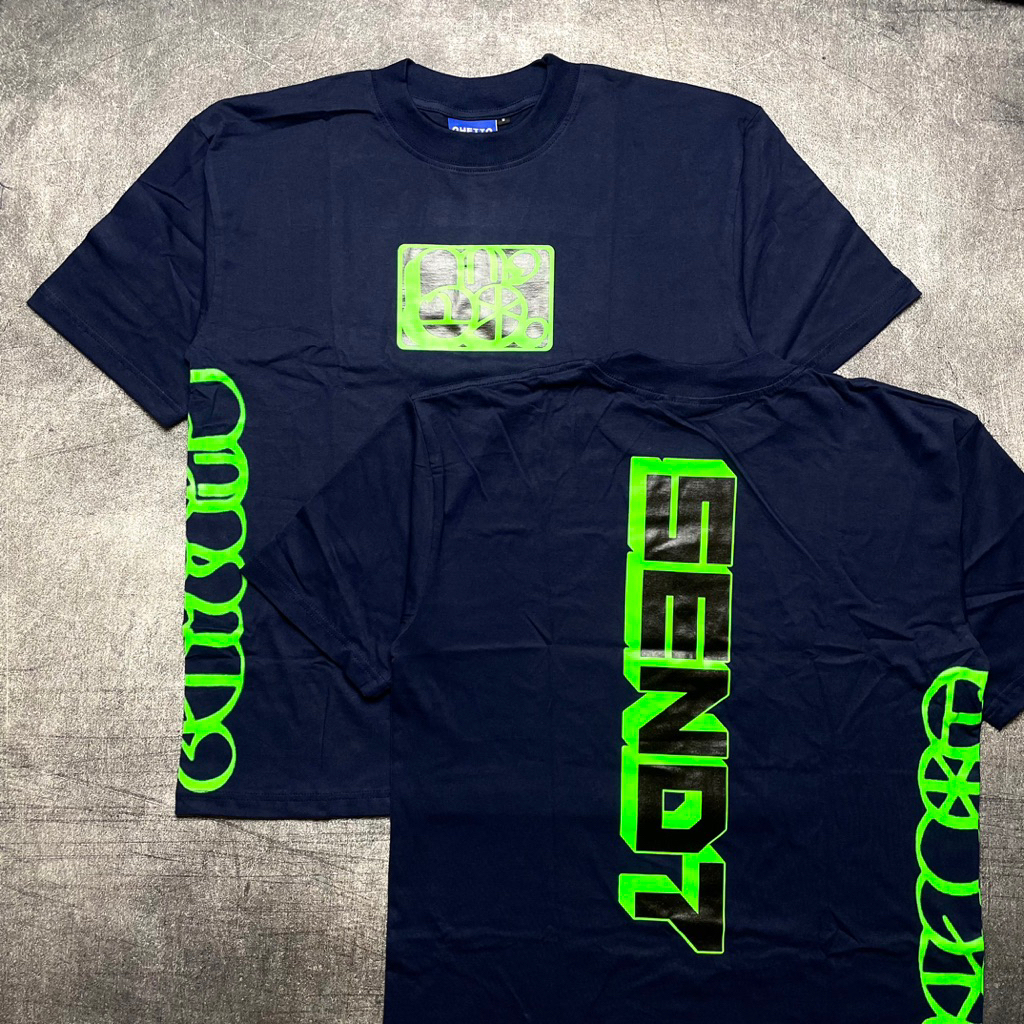 Tshirt SEND7 - NAVY FLUOROCENT GREEN Official Merchandise