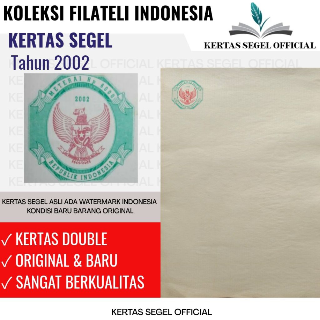 

KERTAS SEGEL TAHUN 2002 ORIGINAL (Buy 2 Free 1)