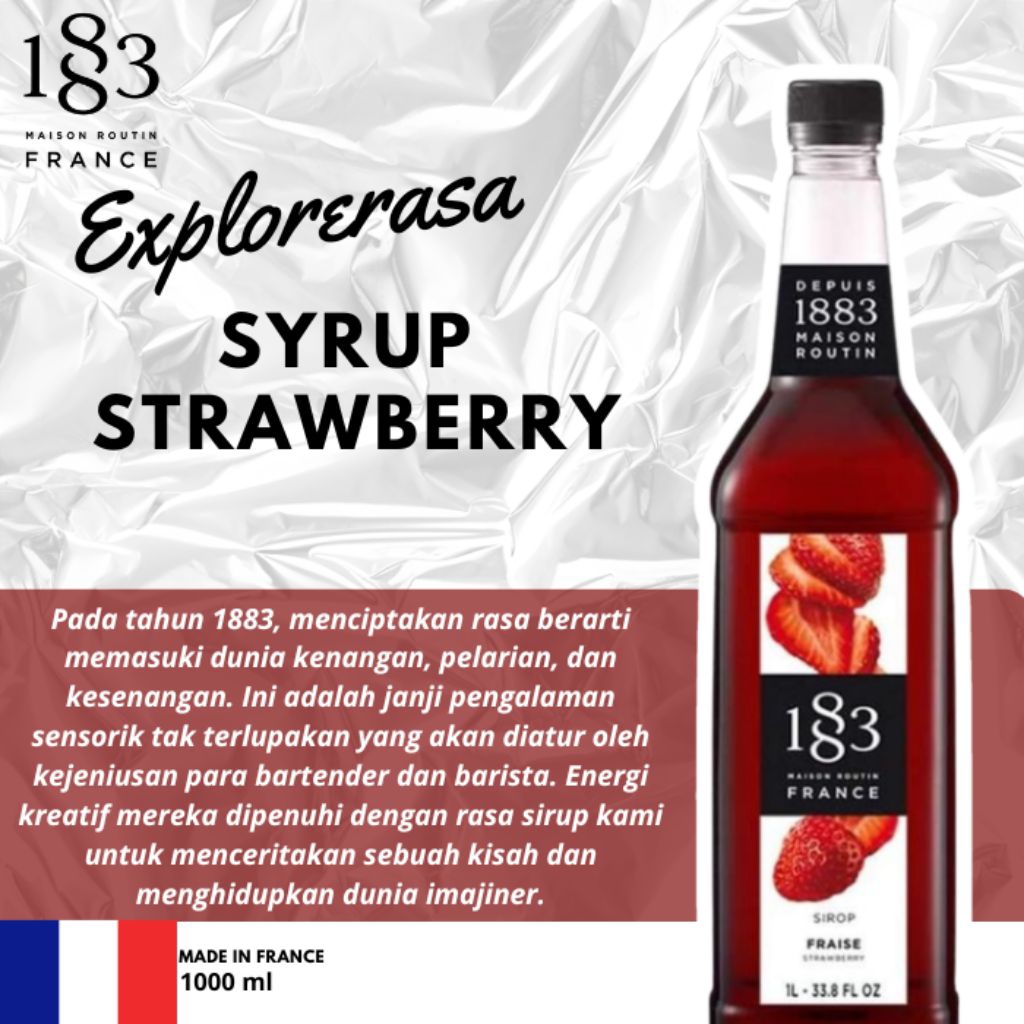 

1883 syrup Strawberry 1 liter