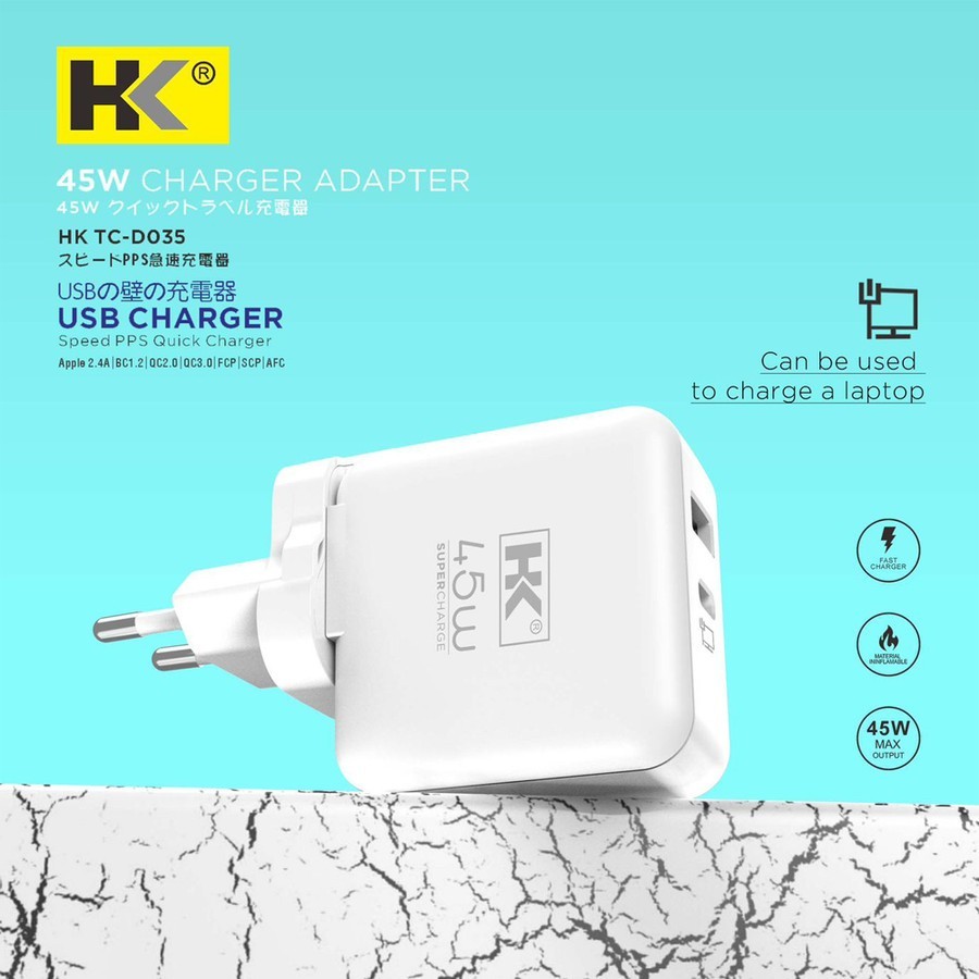 Charger Adapter HK Permium 45W SuperVOOC | 45W USB-A Power Adapter HK | High Quality | Best Seller