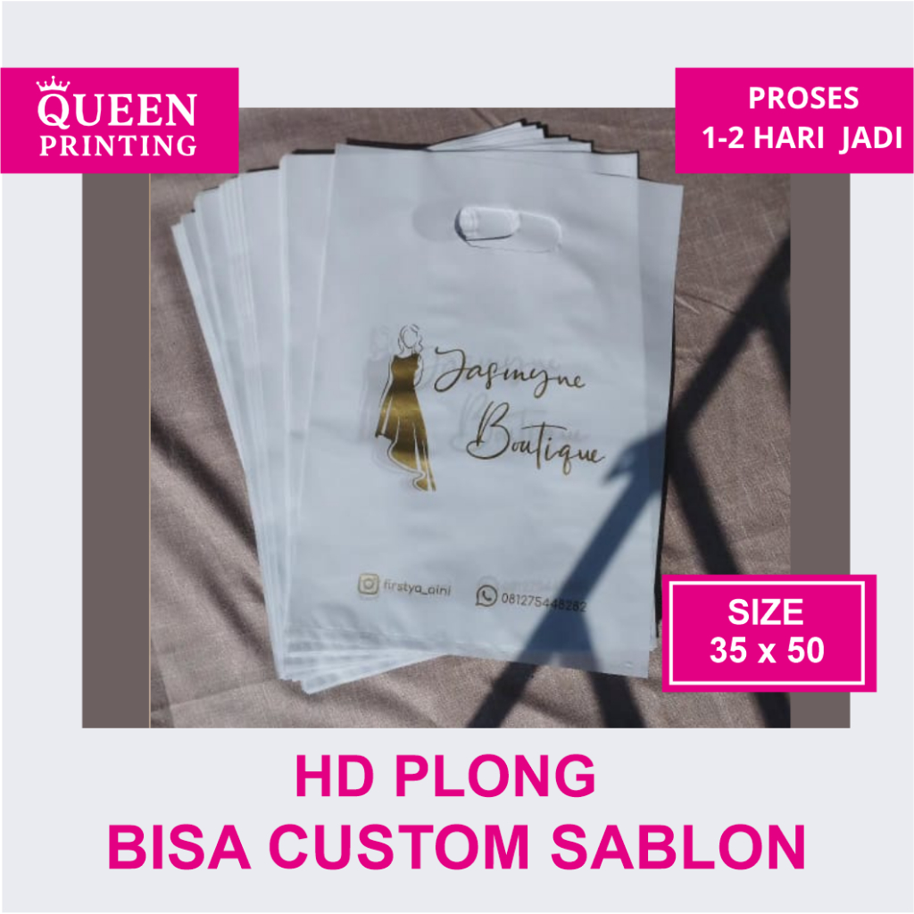 PLASTIK SABLON PACKING OLSHOP PLONG HD  / FREE DESAIN