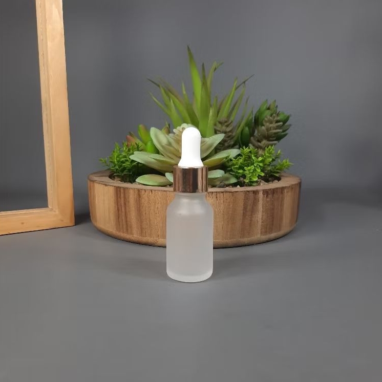 Botol Kaca Pipet 15 Ml Ring Alumunium Gold / Botol Pipet 15 Ml / Botol Serum 15 Ml