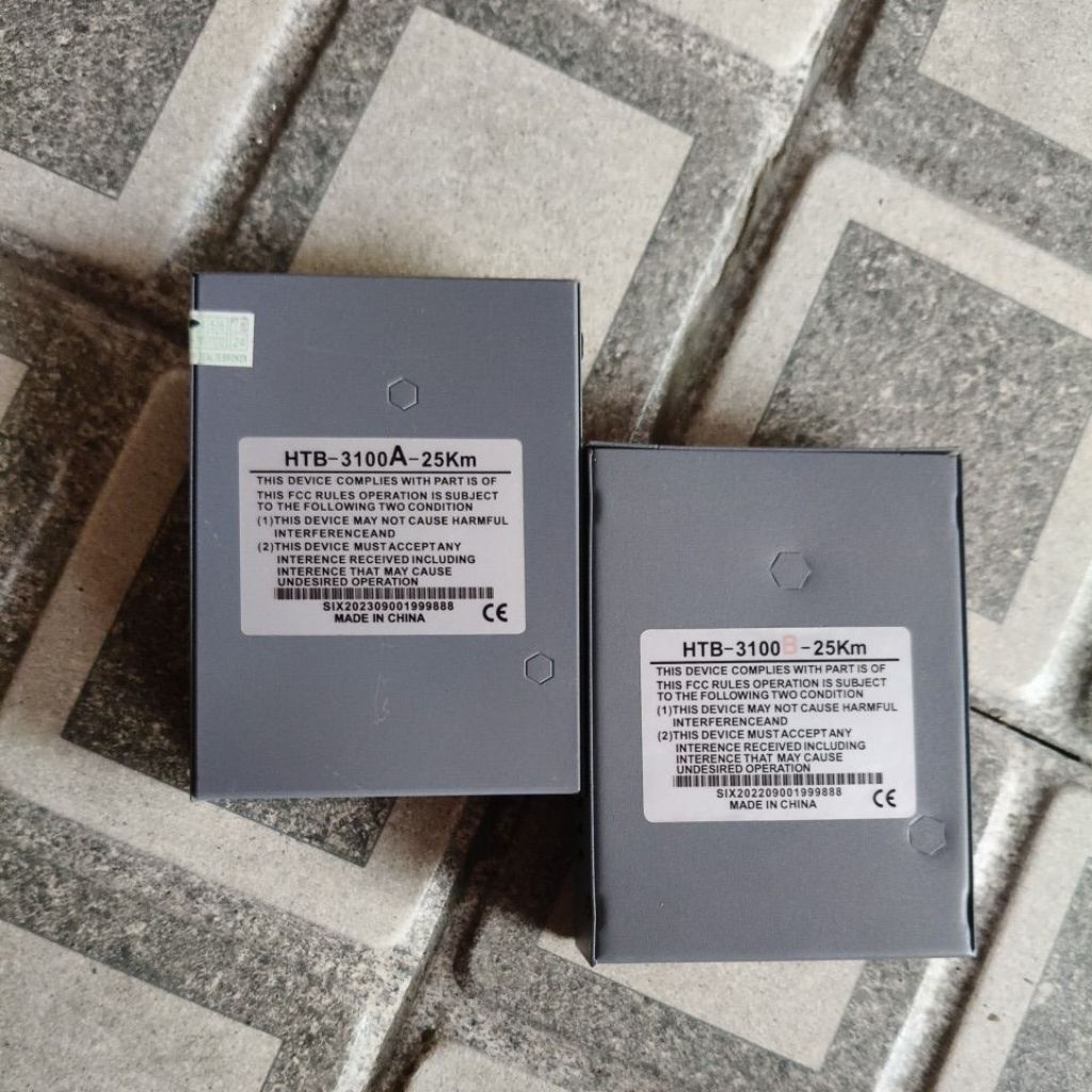 Media Converter HTB-3100A & HTB-3100B single mode(25Km) - Bekas, Normal.tanpa box