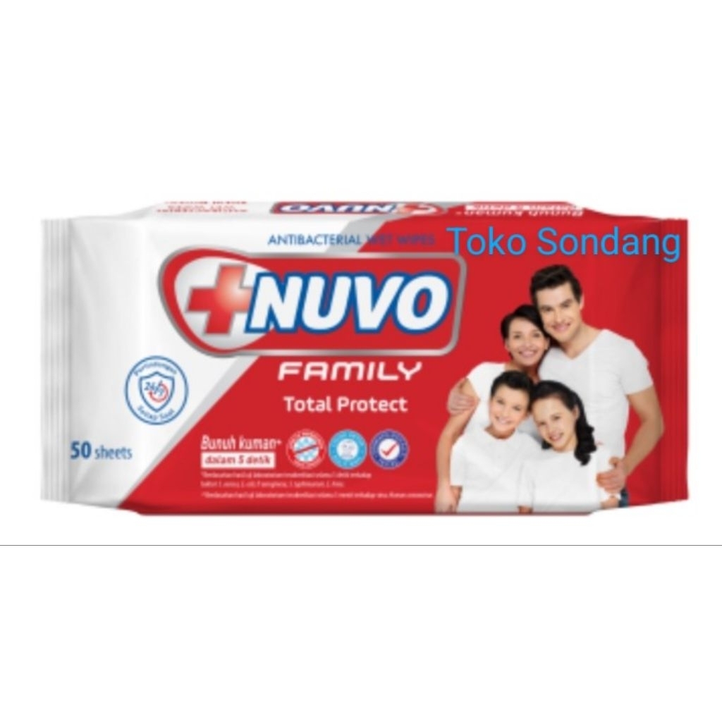 Nuvo Wet Wipes Merah 50s