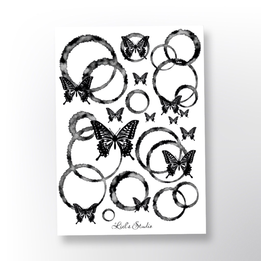 

Liel’s Studio Butterfly Transparent sticker for journaling and scrapbooking