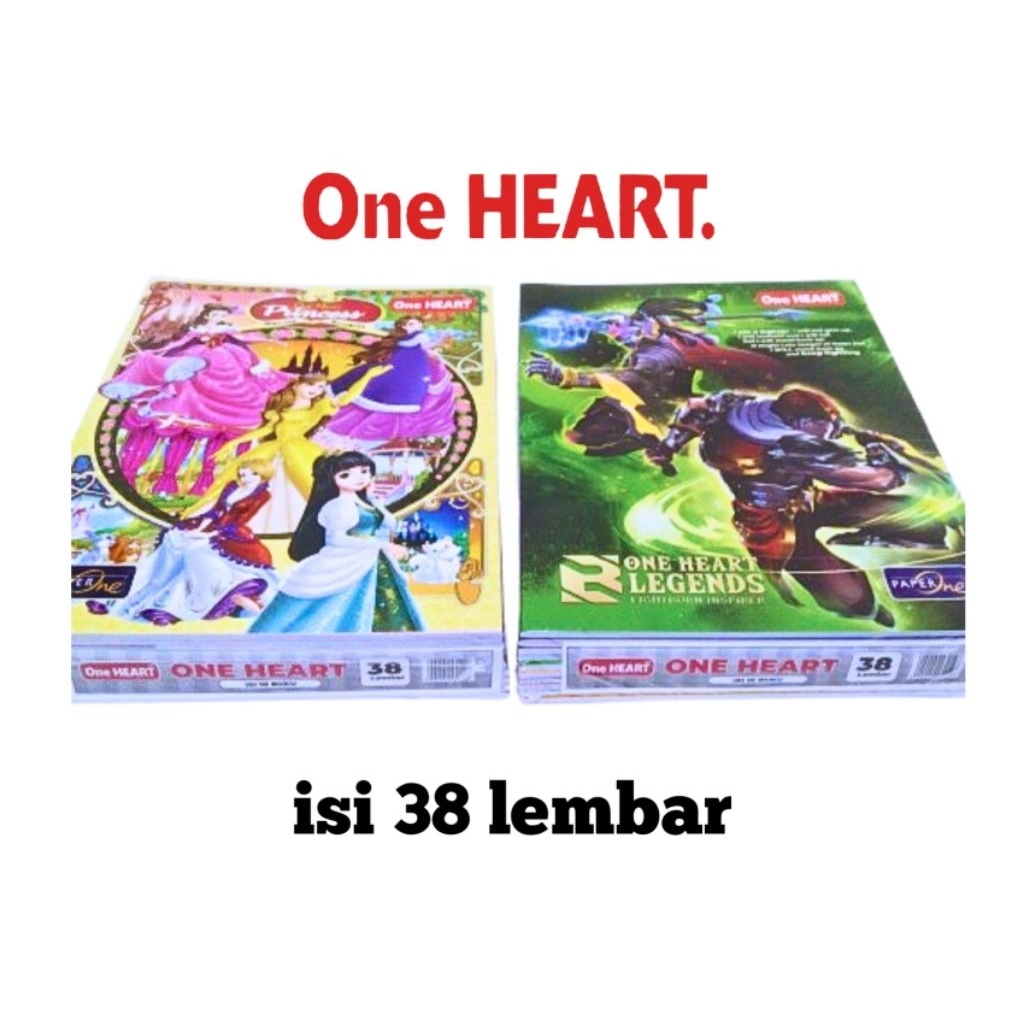 

Buku Tulis One HEART. Isi 38 Lembar (1pak/10pcs)