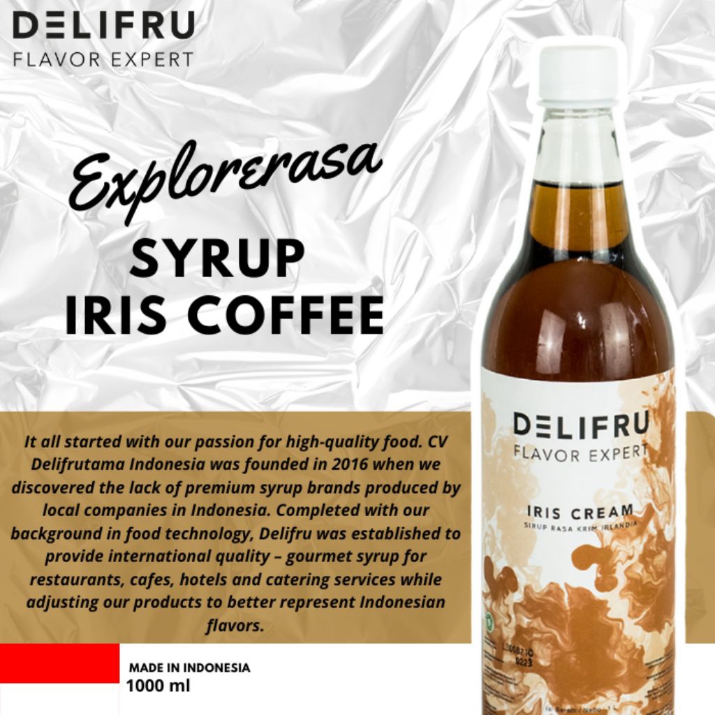 

Delifru syrup rasa irish coffee isi 1 liter