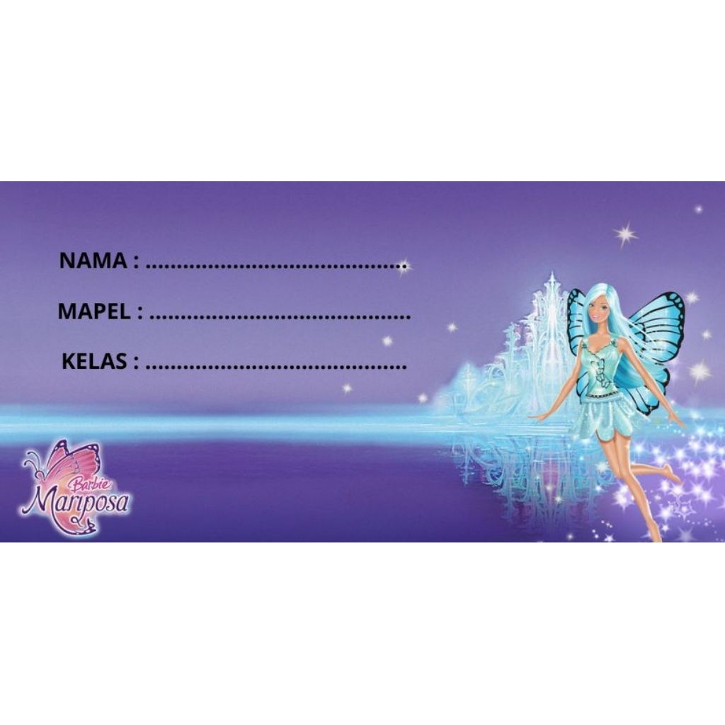 

stiker mata pelajaran anak motif cewek