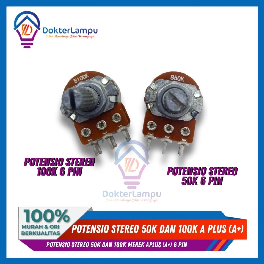 potensio stereo 50k 100k bagus A-plus