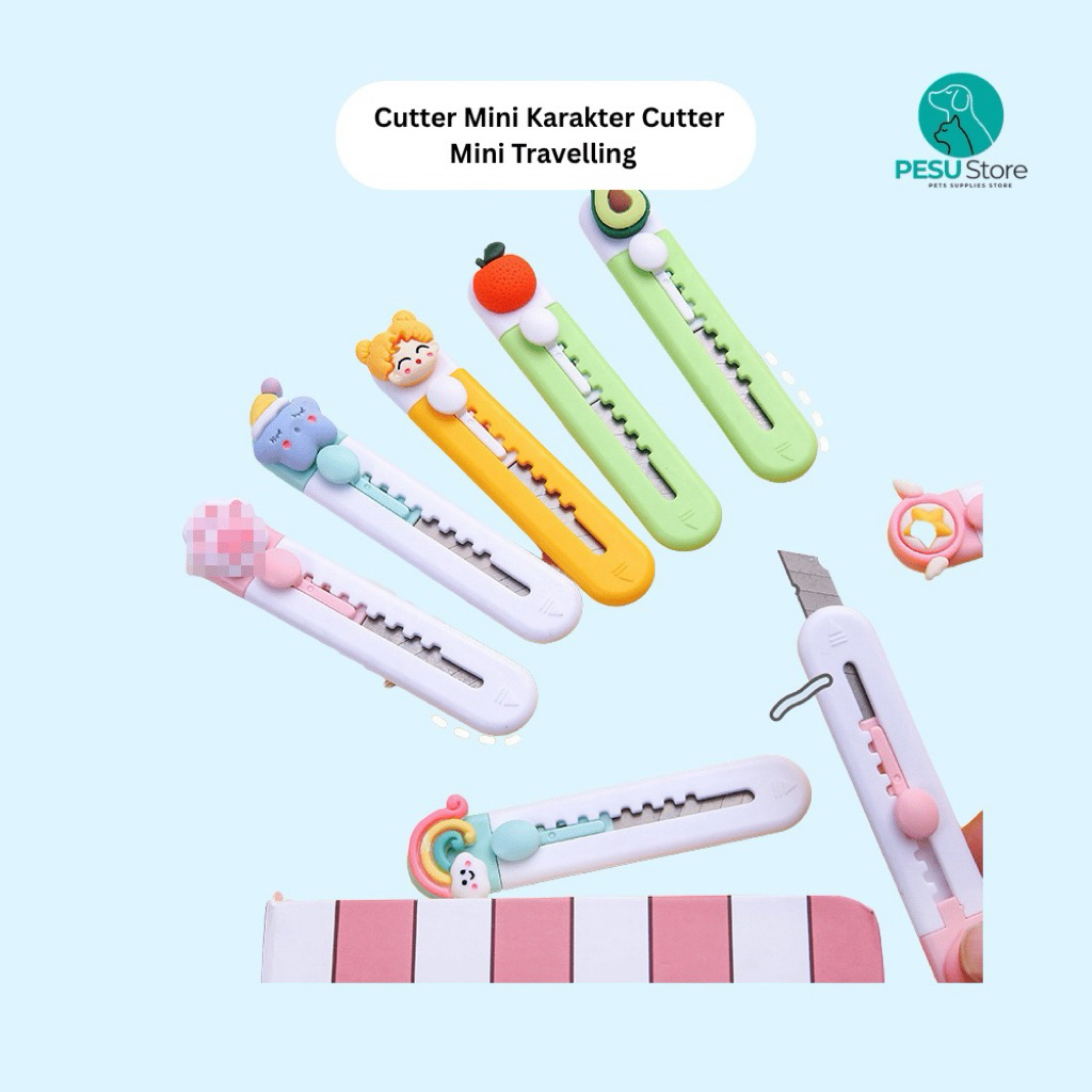 

Pesustore Cutter Mini Karakter Travelling Pisau Silet