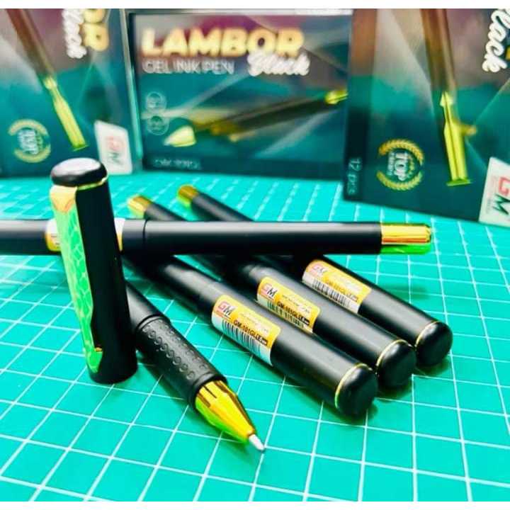 

(1 BIJI ) Gel Pen LAMBOR BLACK GOLD GM-101GL 1.0MM Gadjah Mada / Pulpen Tanda Tangan / Boldliner