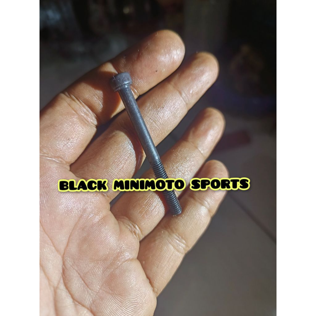 Baut L 4 Baja Hitam Karburator Motor Mini GP TRAIL ATV 49cc Mesin Tarik 2 Tak - Baut L4 Panjang 5.5c