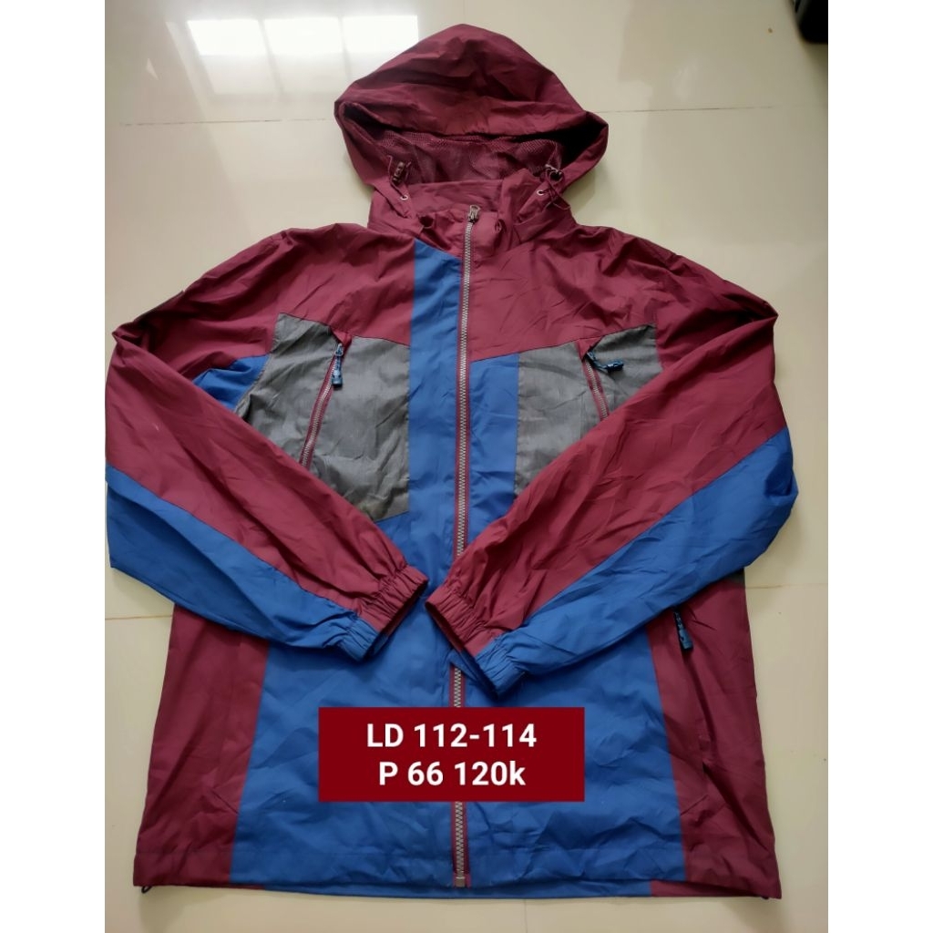 Jaket Parasut Biru Merah