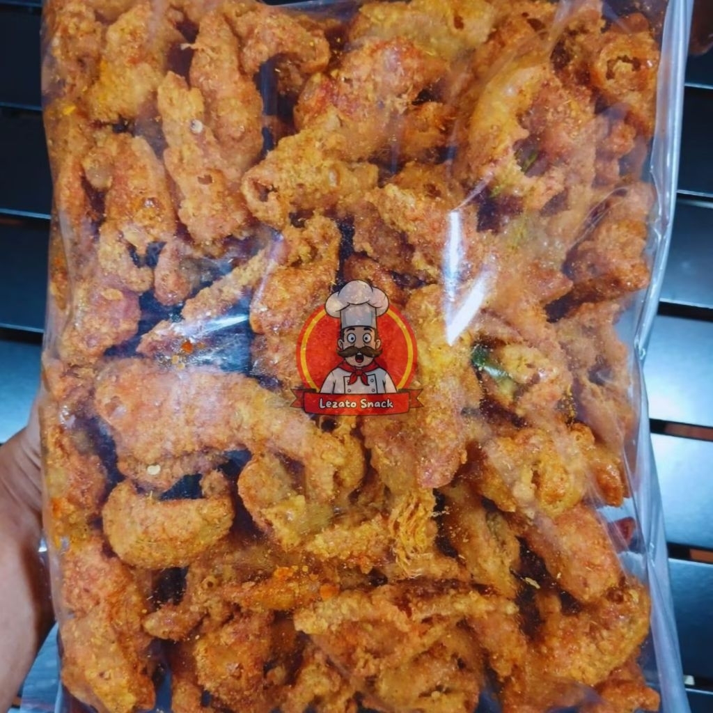 

Kulit Ayam Krispy Kemasan 500gr Pedas Daun Jeruk