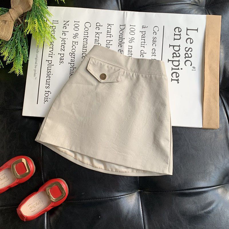 SANDRA SKIRT | ROK MINI ANAK | ROK KULIT ANAK | ROK PUTIH ANAK | BAWAHAN ANAK | FASHION ANAK