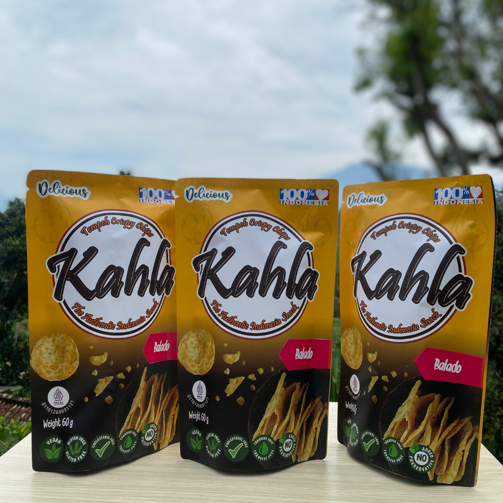 

Kahla Keripik Tempe Crispy Rasa Balado 60gr- Healthy Tempeh Chips