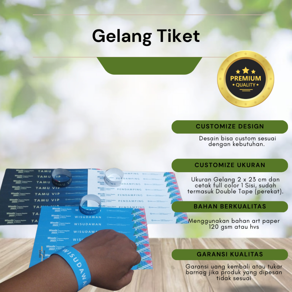 

Gelang Karcis / Tiket Custom: Event Anti Ribet, Pengunjung Auto Keren!