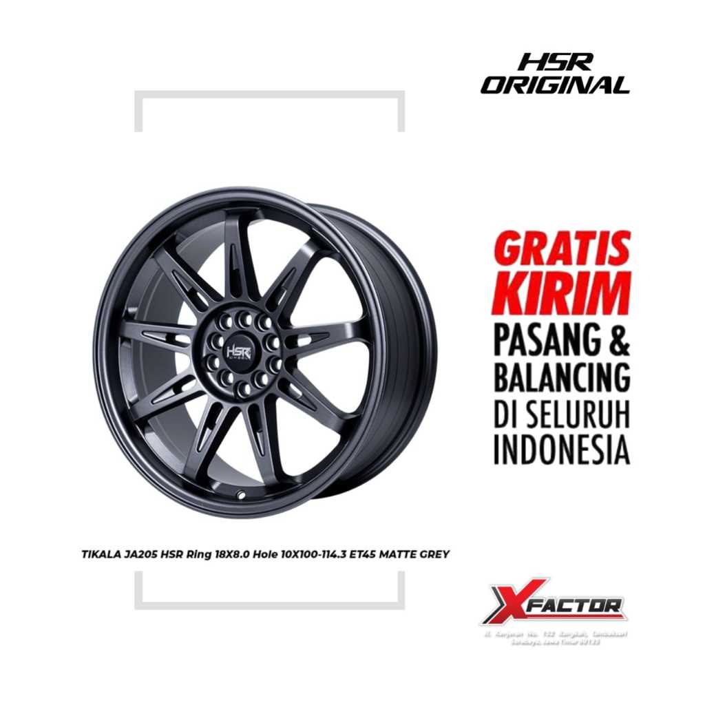 VELG MOBIL HSR R18 HSR TIKALA R18X8 H10X100-114,3 ET45 MG