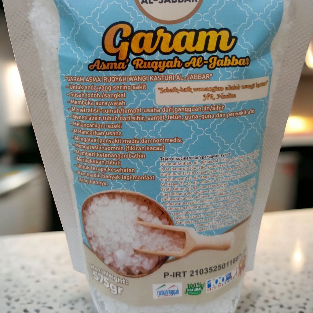 

garam r. u. q. y. a. h. natural seribu manfaat A. U. R. A. 99