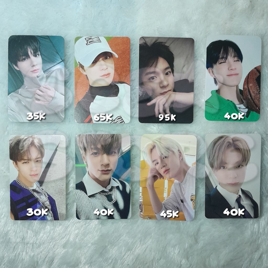 wts pc photocard jeno nct fcmm baseball topi empathy reality basket beatbox keyring parkir vest biru