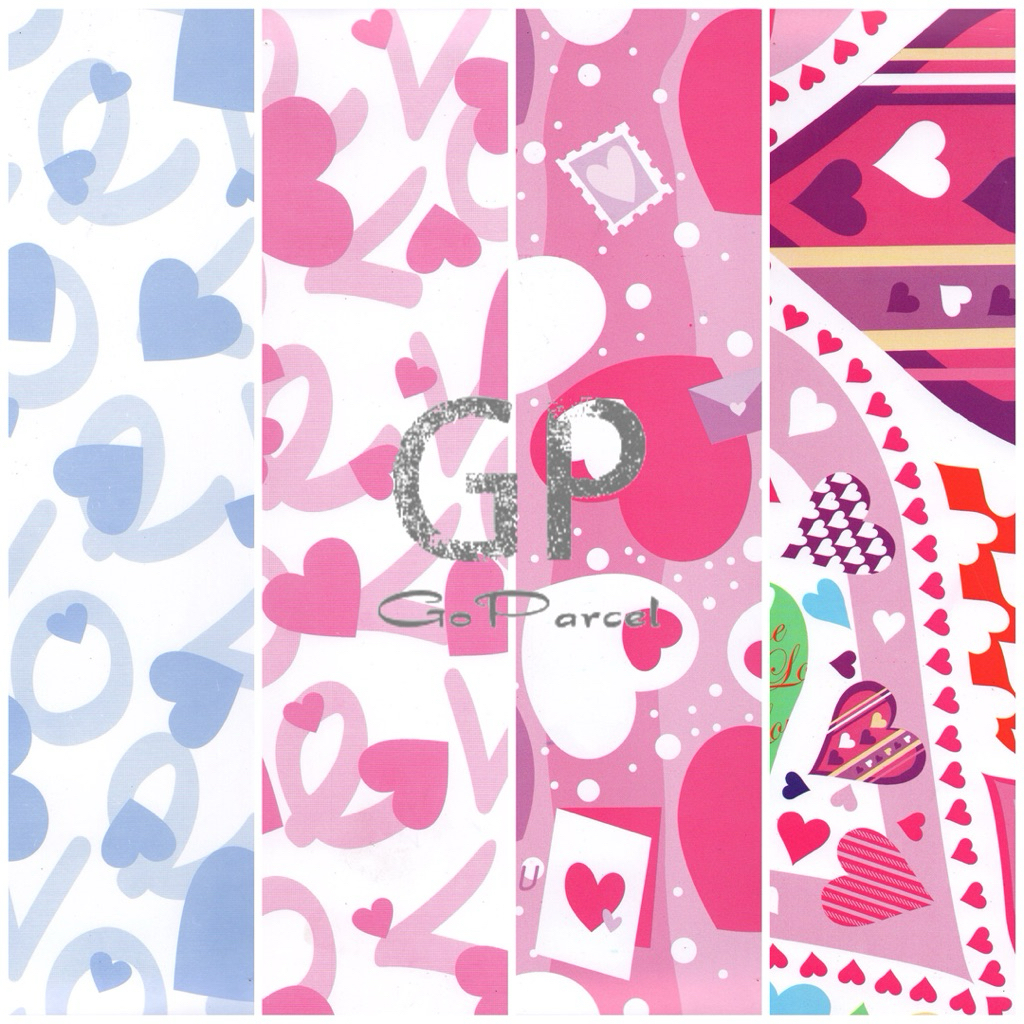 

( 5 Lembar ) SR LOVE FLOWER LONDON PARIS - KERTAS KADO ROMANCE AEUSTHATIC VALENTINE / GIFT WRAPPING PAPER HEART BUNGA HATI WEDDING ENGAGEMENT