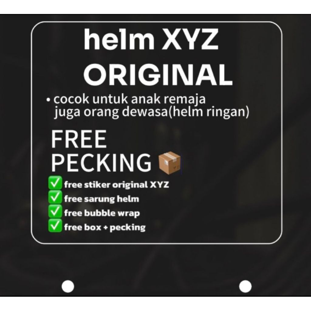 HELM BARU HELM  XYZ