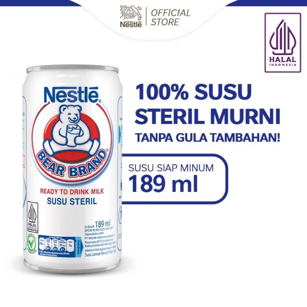 

BEAR BRAND - SUSU STERIL BEST SELLER 189ml