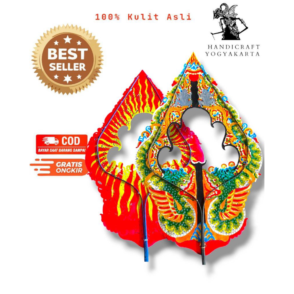 wayang kulit sapi gunungan Klowong/Kayon klowong kreasi ukuran tinggi -+60cm standar pentas