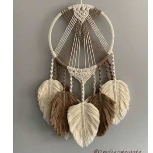 macrame HIASAN DINDING RING BESI 30CM