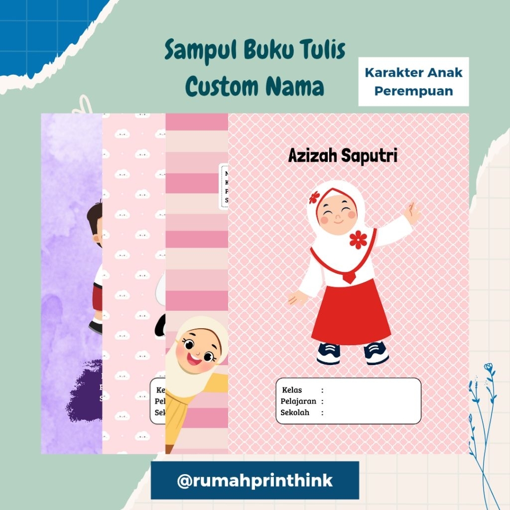 

Sampul Buku Tulis Karakter Anak Perempuan Sambul Buku Tulis Custom Tebal Lucu Aesthetic