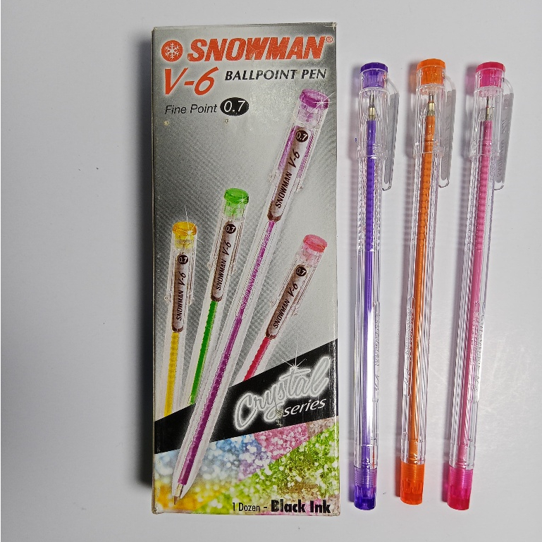

Ballpoint / Pen / Pulpen / Bolpen SNOWMAN V6 Fine Point 0.7