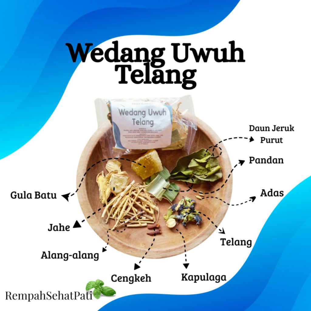 

Wedang Uwuh BungaTelang Lengkap Dengan Gula Batu