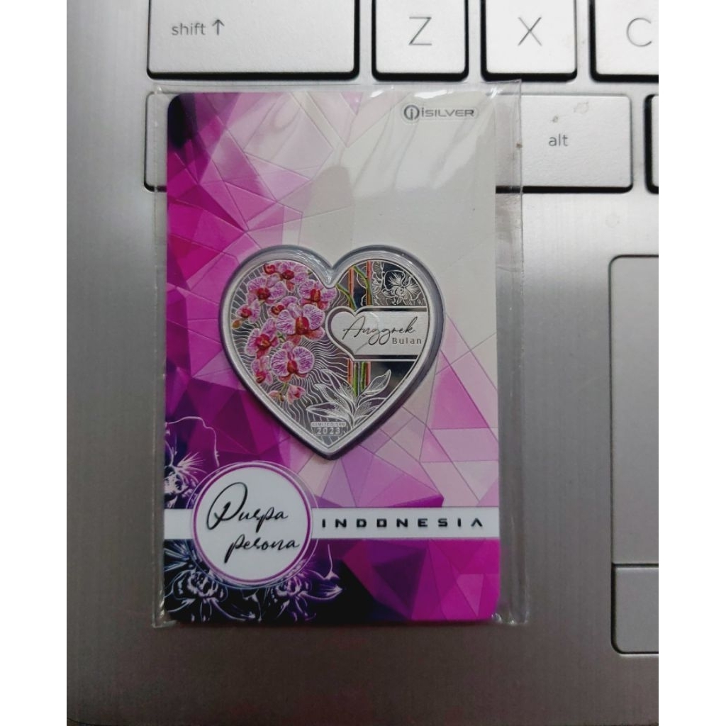 Perak I Silver anggrek bulan 25 gr/logam mulia perak