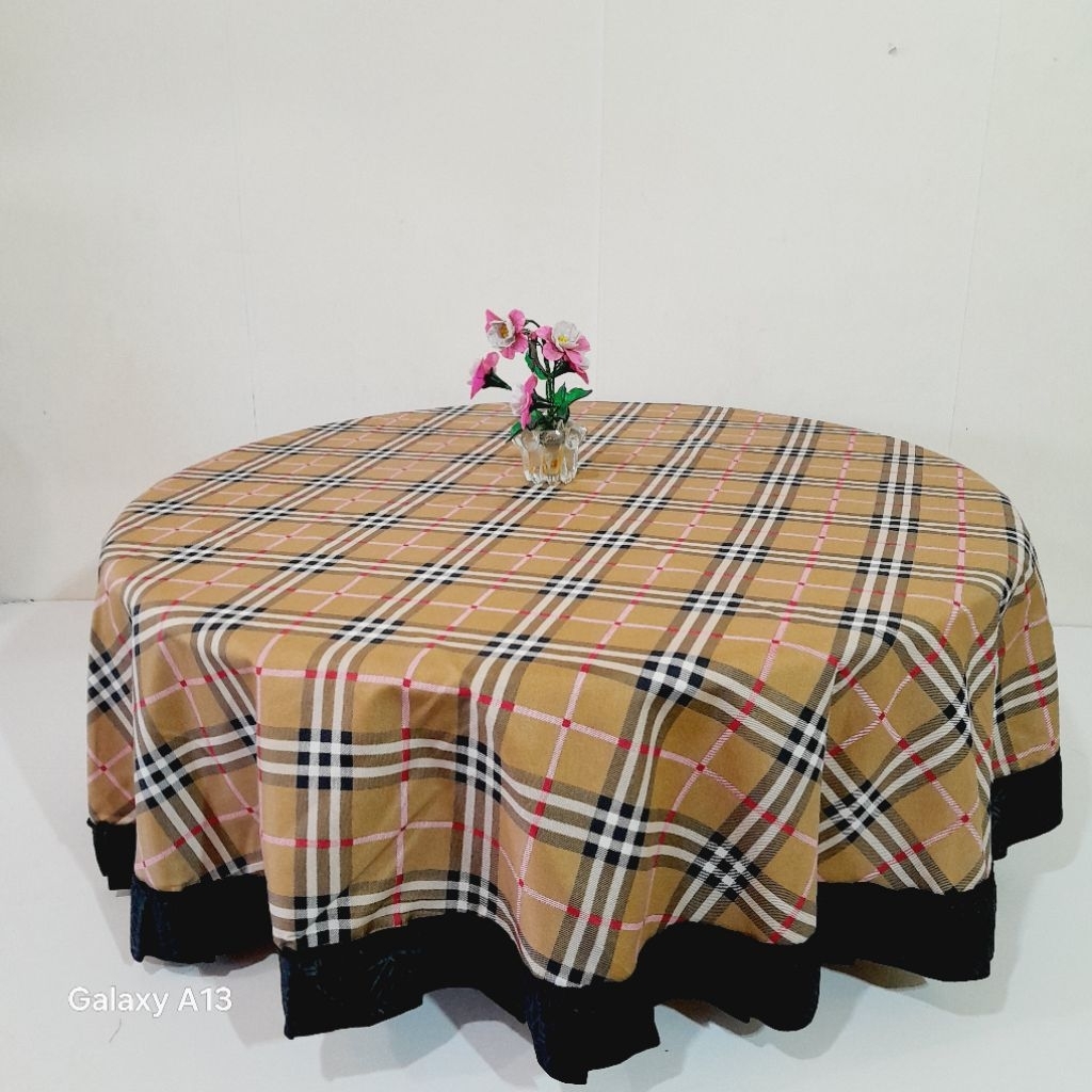 Taplak Meja Alas Meja Oshin Bulat Lesehan Rempel Minimalis Estetik