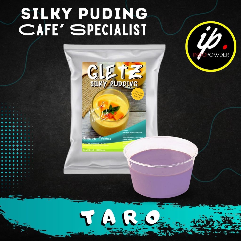 

IP Jakarta - Bubuk SILKY PUDING TARO Puding Lembut Untuk Café, Waralaba dan Resto