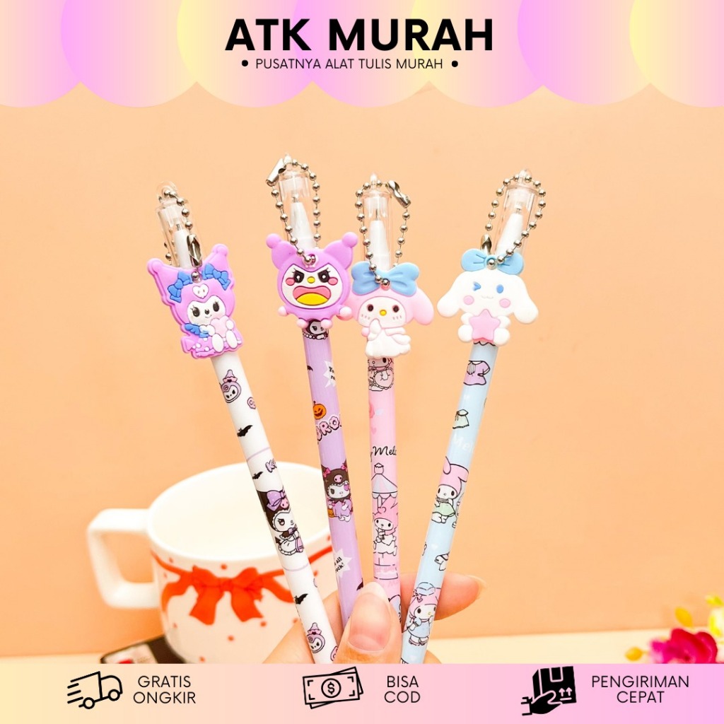 

PULPEN GANTUNGAN SANRIO KARET GEPENG PG-1901 PEN LUCU IMUT KADO UNIK SOUVERNIR