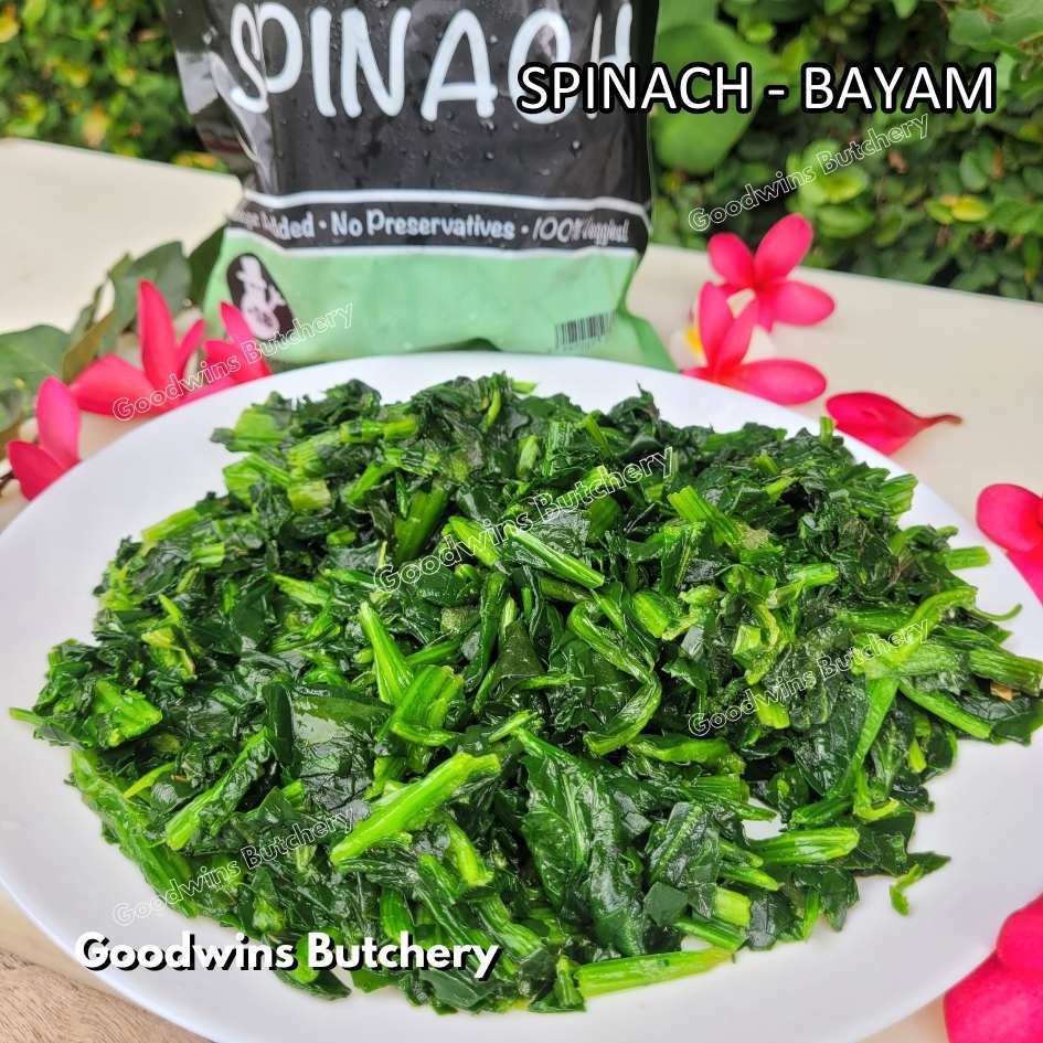 

SPINACH IMPORTED BAYAM sayuran beku 8 Veggiez | imported frozen vegetable IQF 8Veggiez 500g