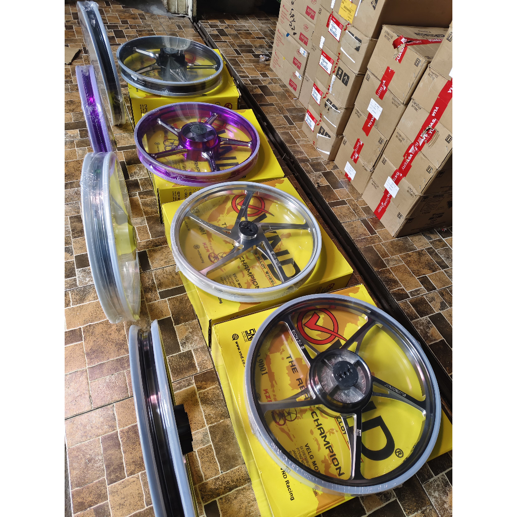 Promo Velg Murah Vlg Peleg Balap Racing Palang 5 Cakram Sirip VND KZR CNC 17x 140 / 160 Terbaru Jupi