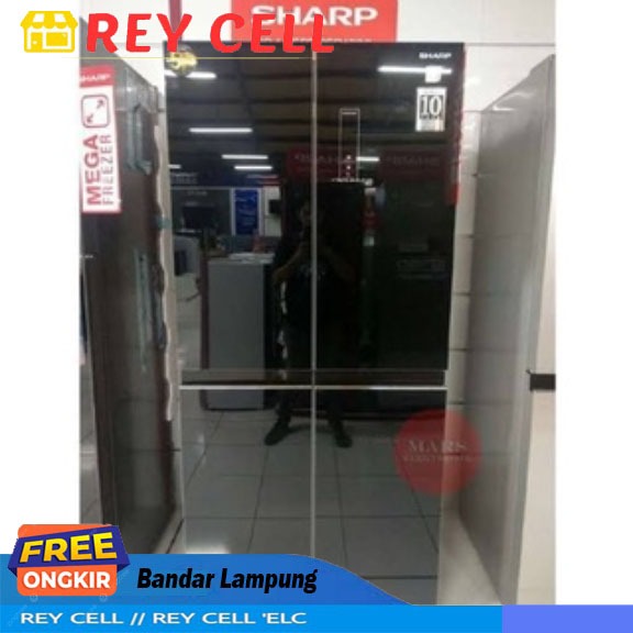 KULKAS SHARP 4 pintu SJ-IF51PG-Bk multi door black glass garansi resmi
