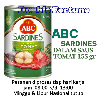 

ABC Sardines Dalam Saus Tomat 155gr / IKAN SARDEN ABC SAUS TOMAT