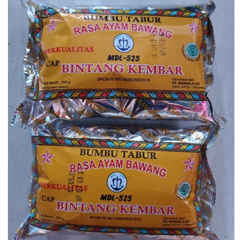 

Bumbu Tabur Rasa Ayam Bawang Cap bintang kembar 250gr